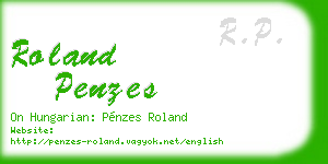 roland penzes business card
