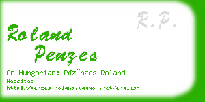 roland penzes business card